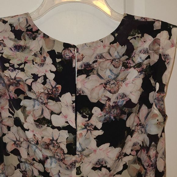 Rebecca Taylor Floral Sleeveless Silk Blouse - Picture 8 of 9
